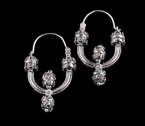 Sofic S. Earrings 4 Jagode silver